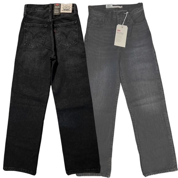 Levi's® Premium LEVI'S® WELLTHREAD® RIBCAGE STRAIGHT JEANS in Earth Stone Hemp - Picture 9 of 15